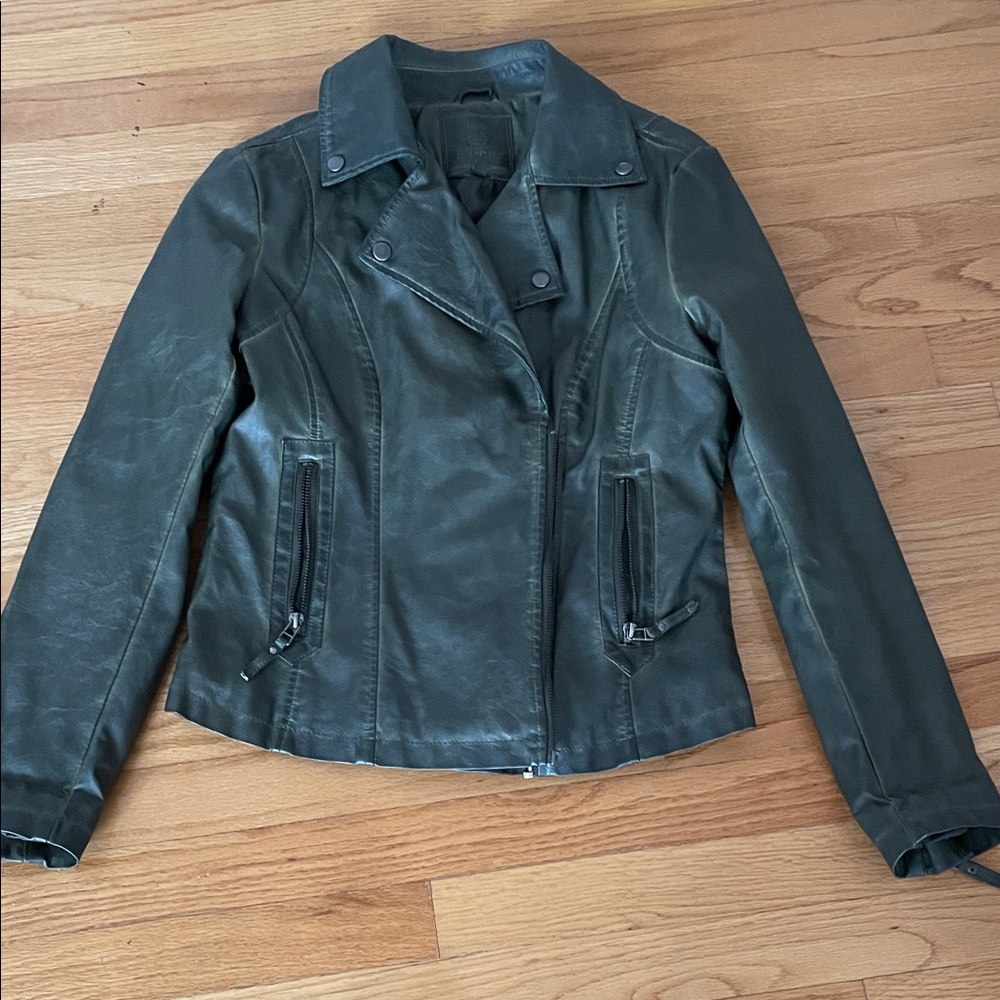Studio Olive Leather Jacket